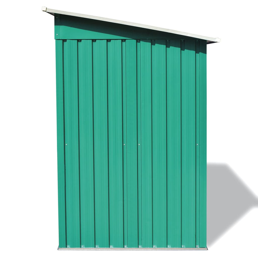 vidaXL Garden Shed Green Metal 74.8"x48.8"x71.3"