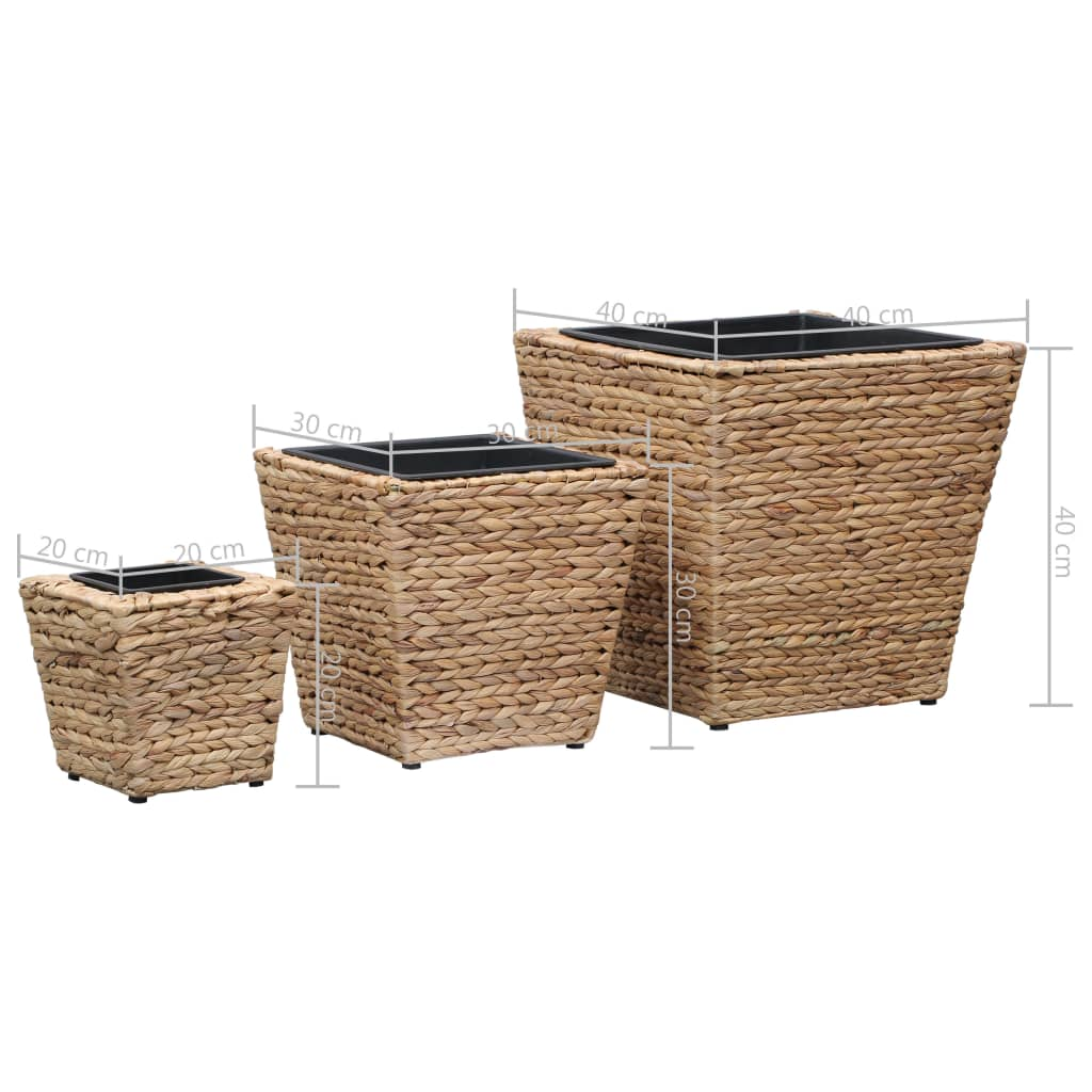 vidaXL Raised Beds 3 pcs Water Hyacinth