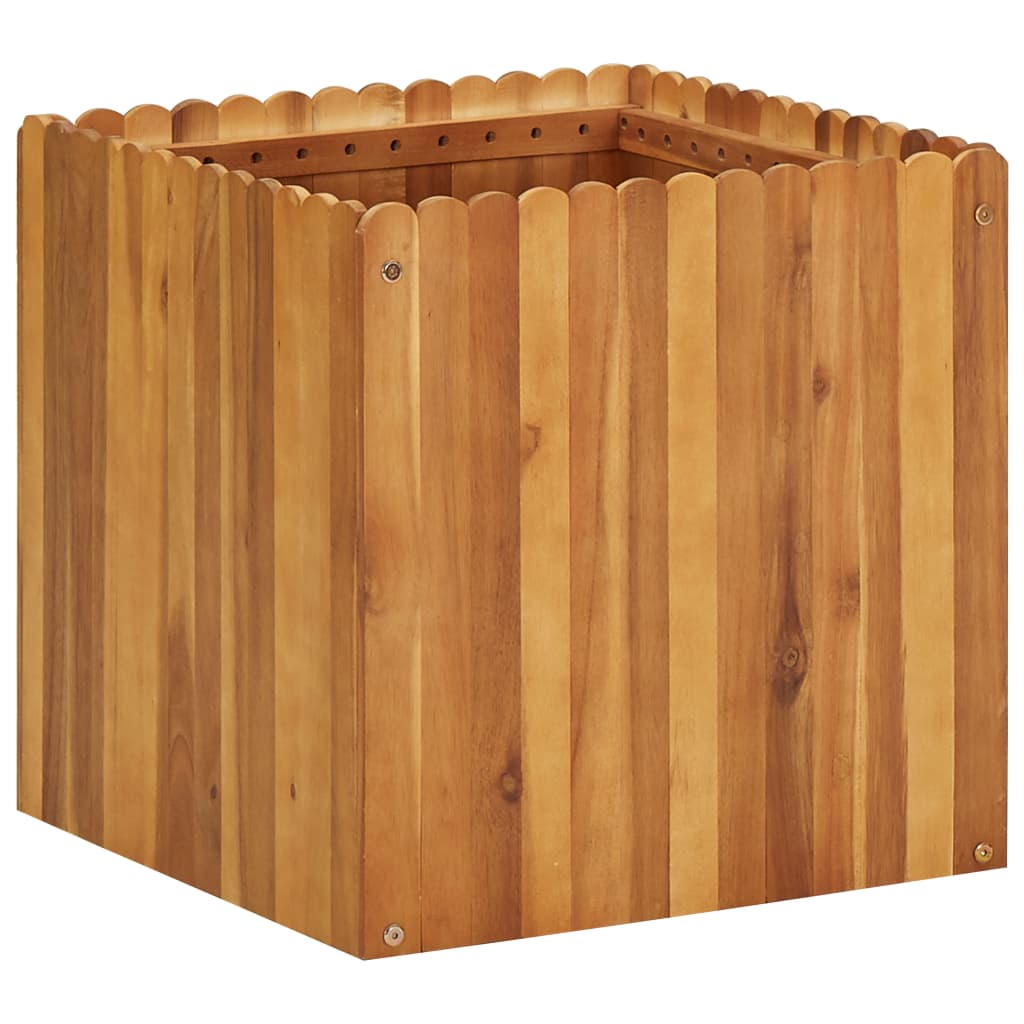 vidaXL Garden Raised Bed 19.6"x19.6"x19.6" Solid Acacia Wood