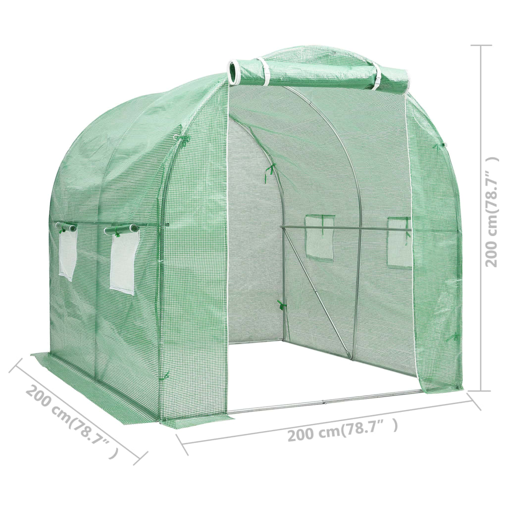 vidaXL Greenhouse 43.1 ft² 6.6'x6.6'x6.6'