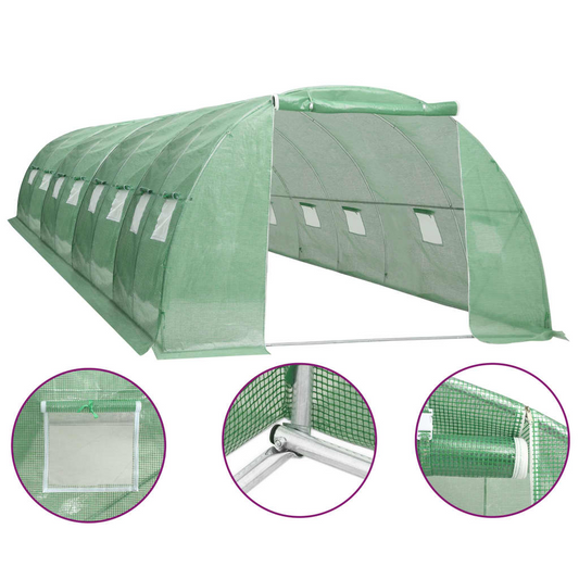 vidaXL Greenhouse 344.4 ft² 26.2'x13.1'x6.6'