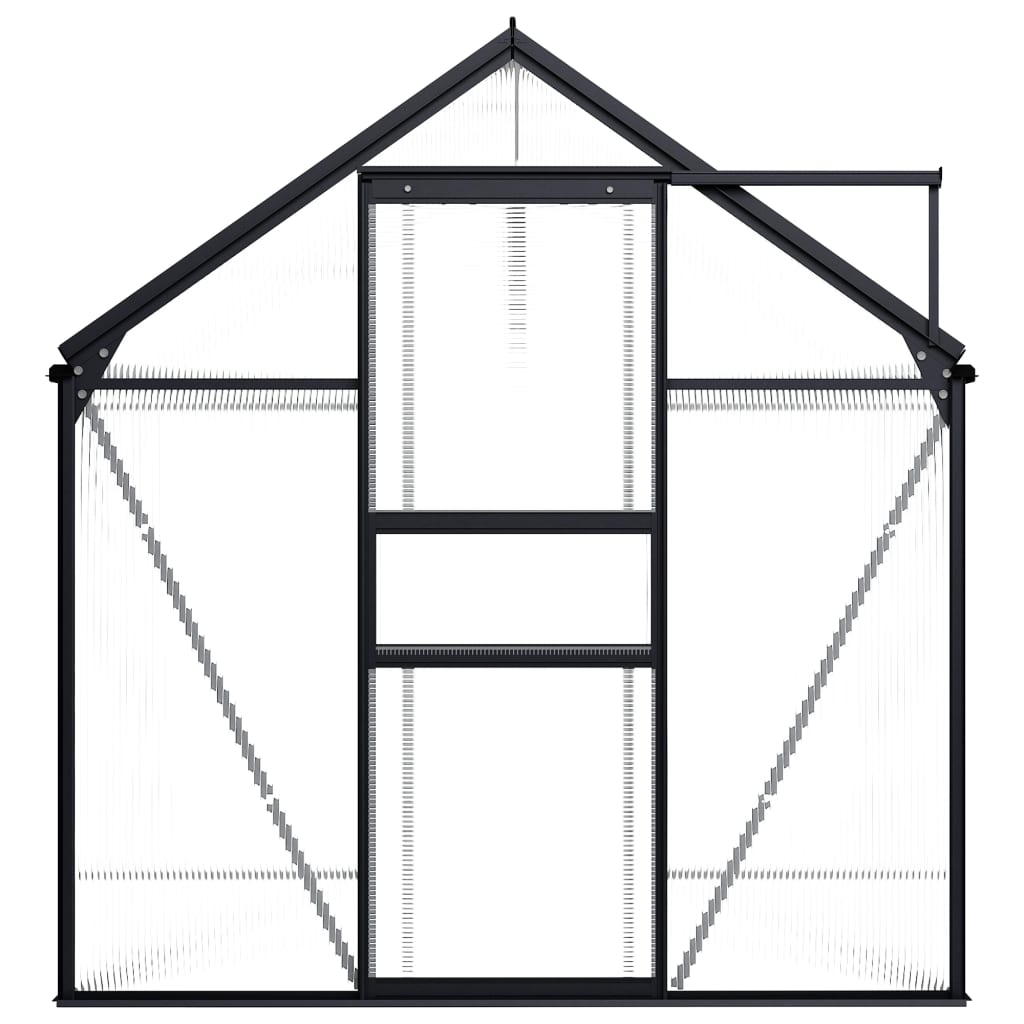 vidaXL Greenhouse Anthracite Aluminum 51.1 ft²