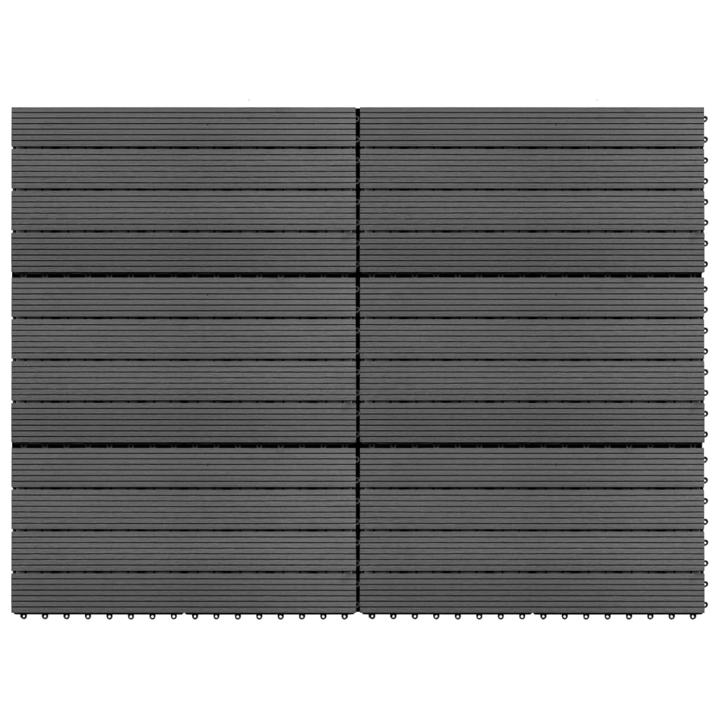 vidaXL WPC Tiles 23.6"x11.8" 6 pcs 10.8ft² Gray