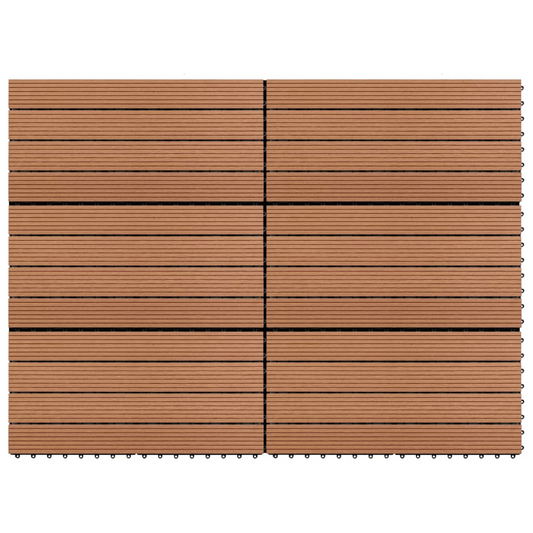 vidaXL WPC Tiles 23.6"x11.8" 6 pcs 10.8ft² Brown