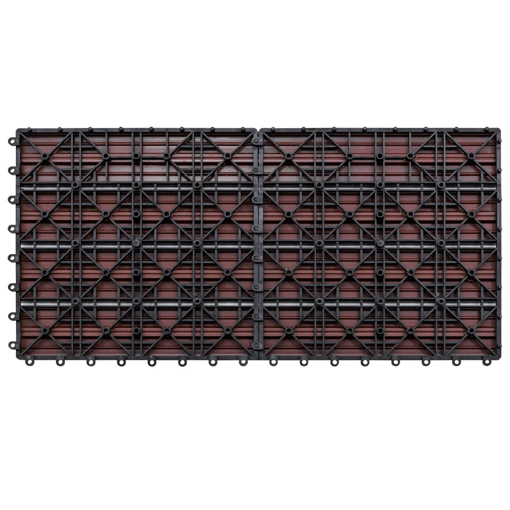 vidaXL WPC Tiles 23.6"x11.8" 6 pcs 10.8ft² Brown