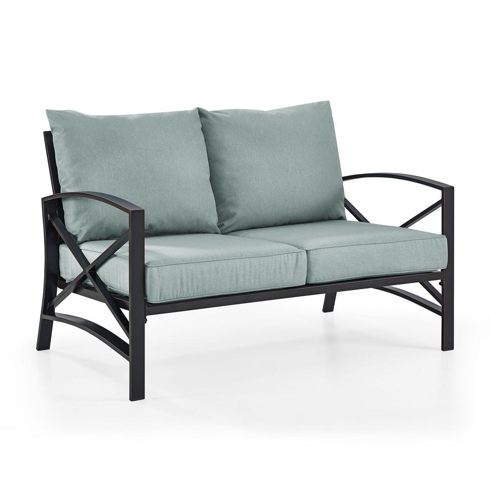 Kaplan Outdoor Metal Loveseat Mist/Oil Rubbed Bronze