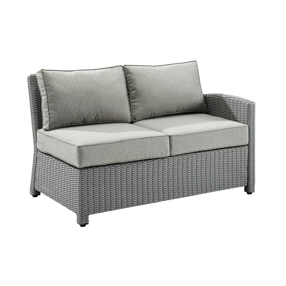 Bradenton Outdoor Wicker Sectional Right Side Loveseat Gray/Gray