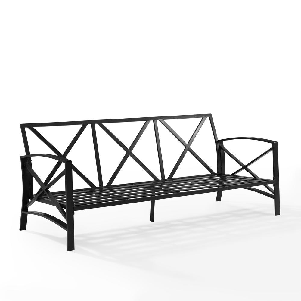 Kaplan Outdoor Metal Sofa Oatmeal/Oil Rubbed Bronze