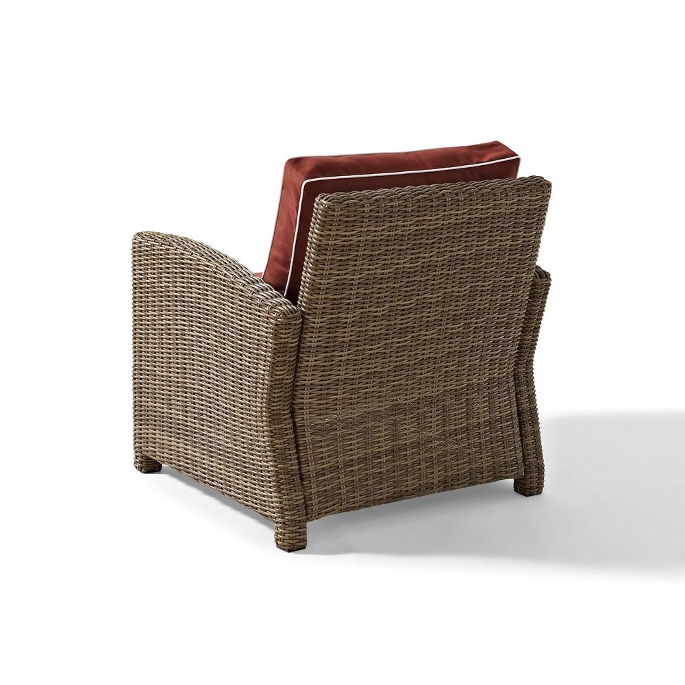 Bradenton Outdoor Wicker Armchair Sangria/Weathered Brown