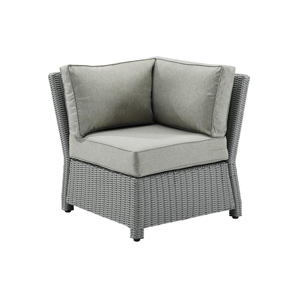 Bradenton Outdoor Wicker Sectional Corner Chair Gray/Gray