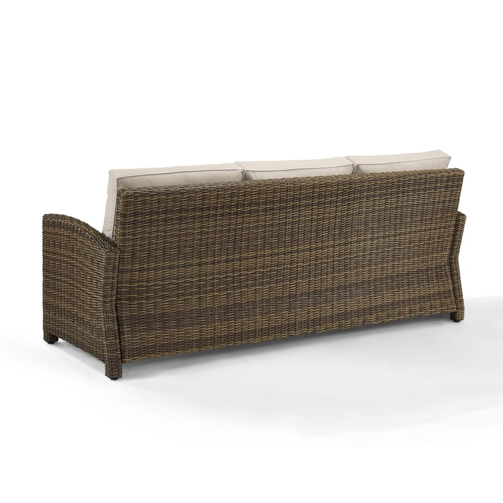 Bradenton Outdoor Wicker Sofa Sand/Weathered Brown