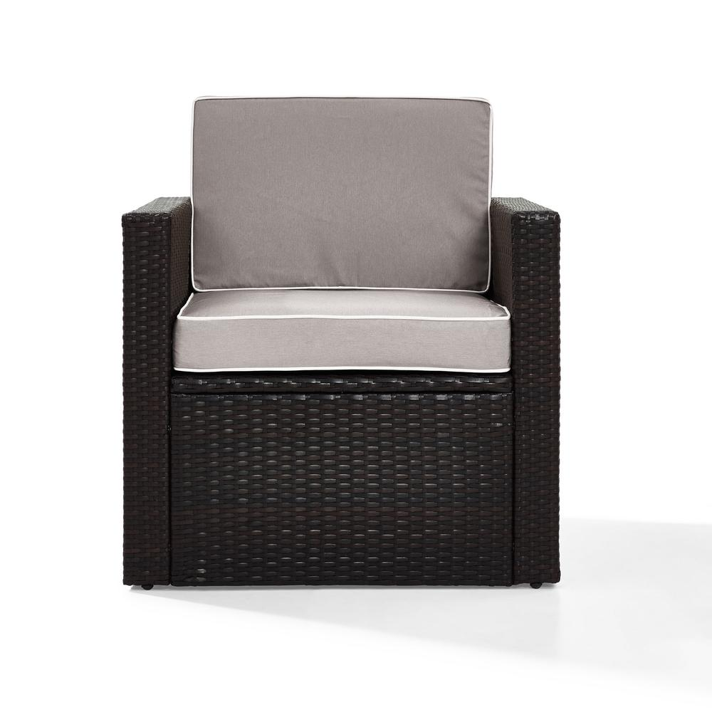 Palm Harbor Outdoor Wicker Armchair Gray/Brown