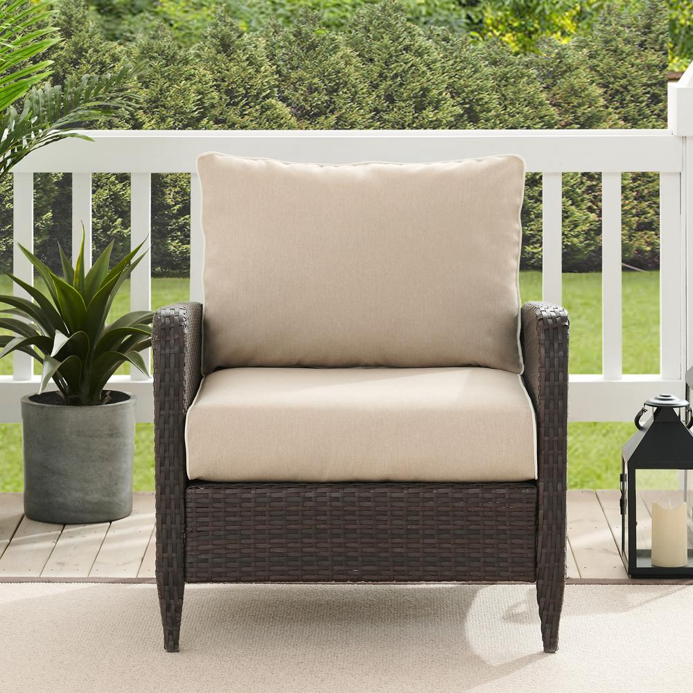 Kiawah Outdoor Wicker Armchair Sand/Brown