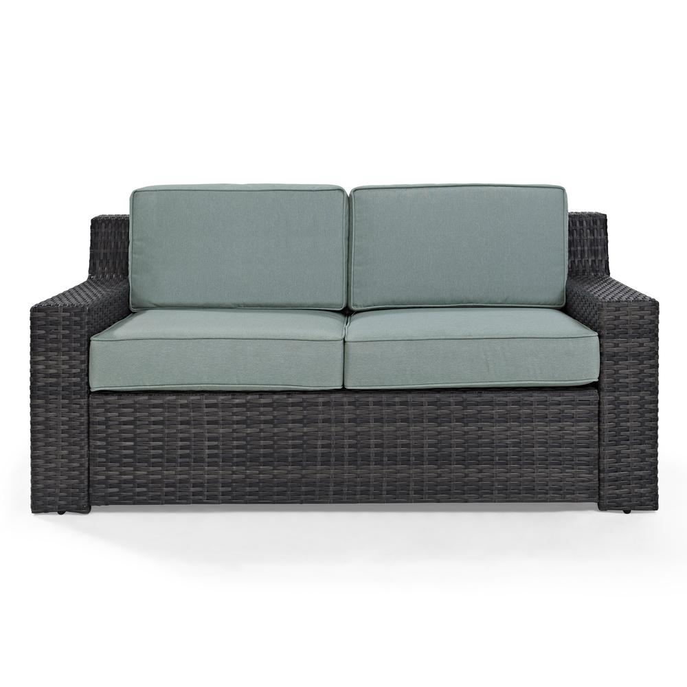 Beaufort Outdoor Wicker Loveseat Mist/Brown