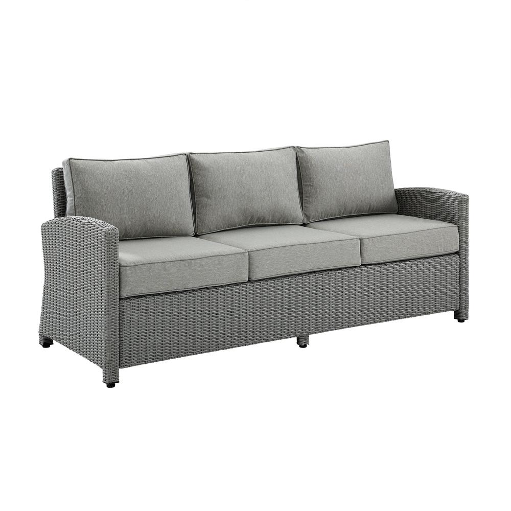 Bradenton Outdoor Wicker Sofa Gray/Gray