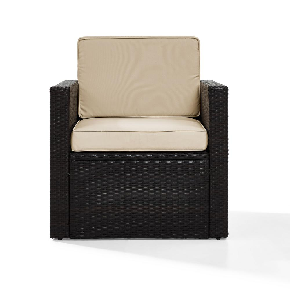 Palm Harbor Outdoor Wicker Armchair Sand/Brown