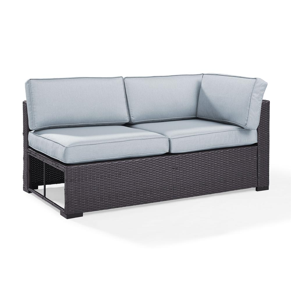 Biscayne Outdoor Wicker Sectional Loveseat Mist/Brown