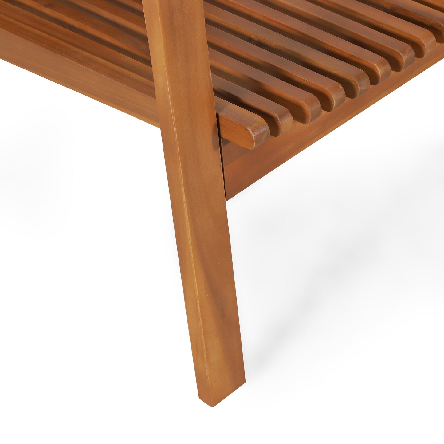 Outdoor Acacia Wood Slatted Club Chairs, Set of 2, Teak finish, Acacia Wood, 30"D x 28"W x 30.75"H