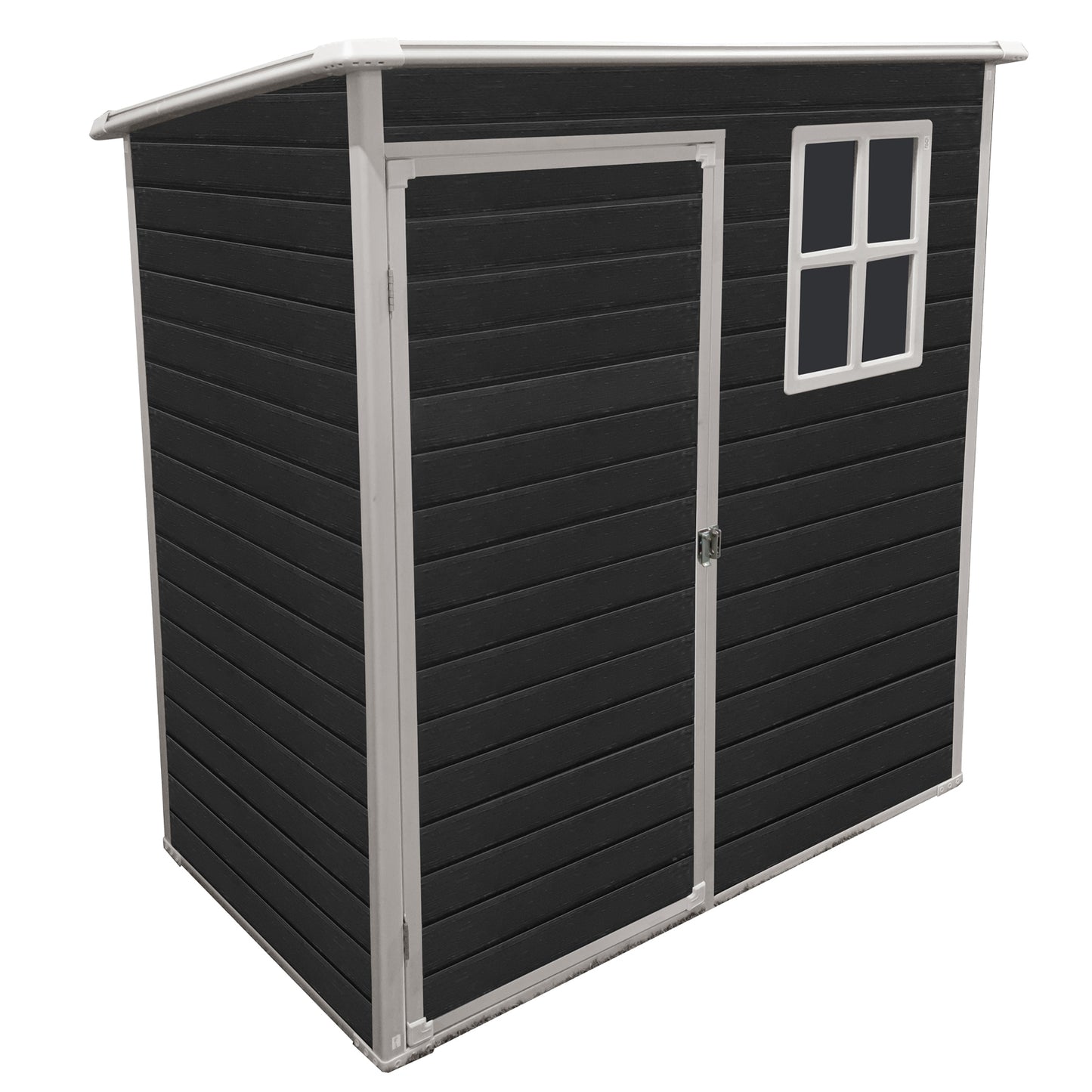 5x3ft Resin Outdoor Storage Shed Kit-Perfect to Store Patio Furniture,Black