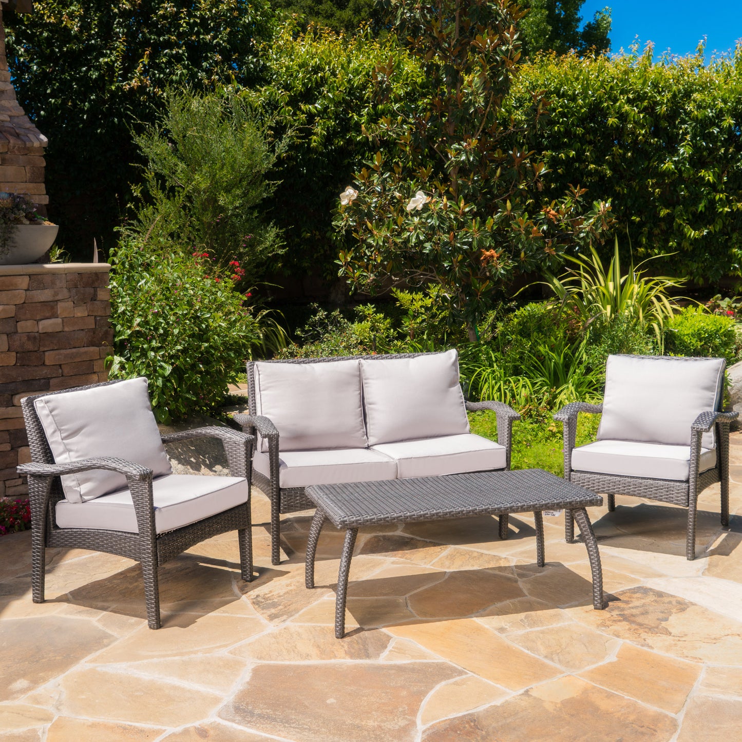 HONOLULU 4PC PE WICKER SET (KD)