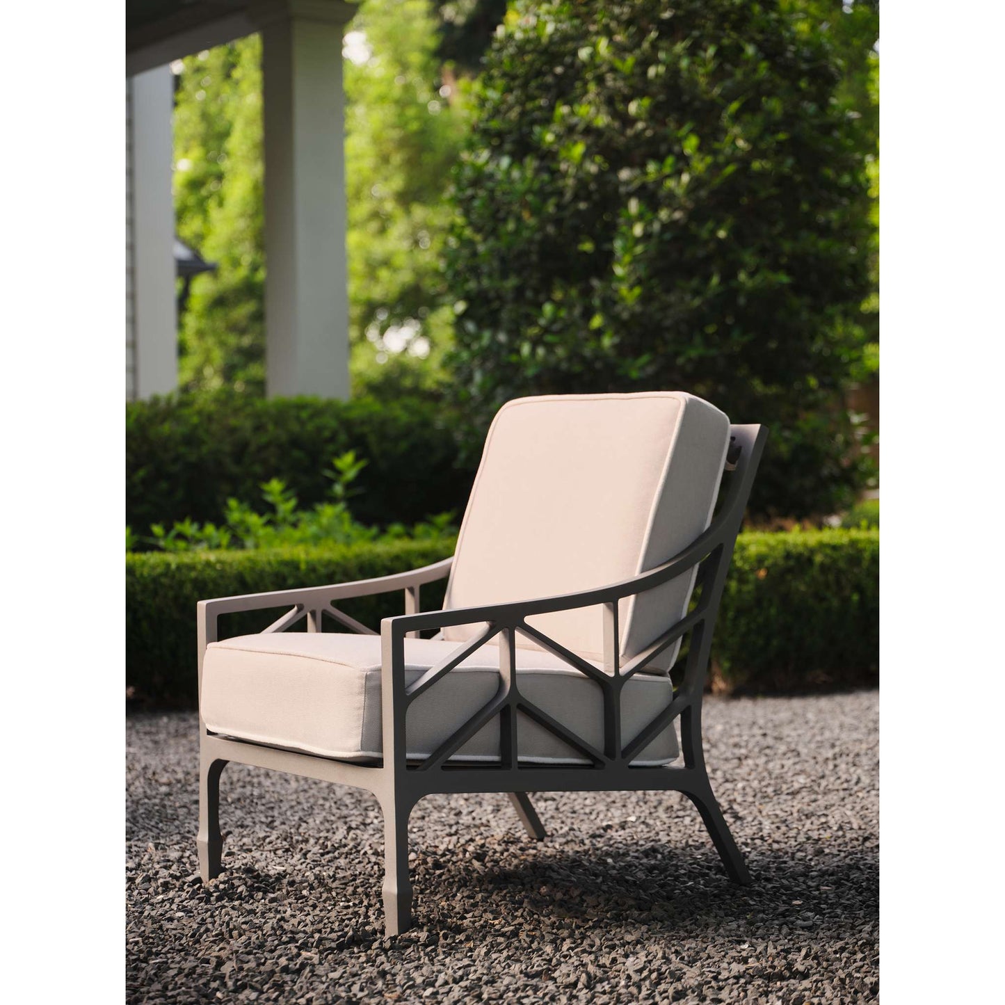 Alberti Cast Aluminum Lounge Chair with Cushions