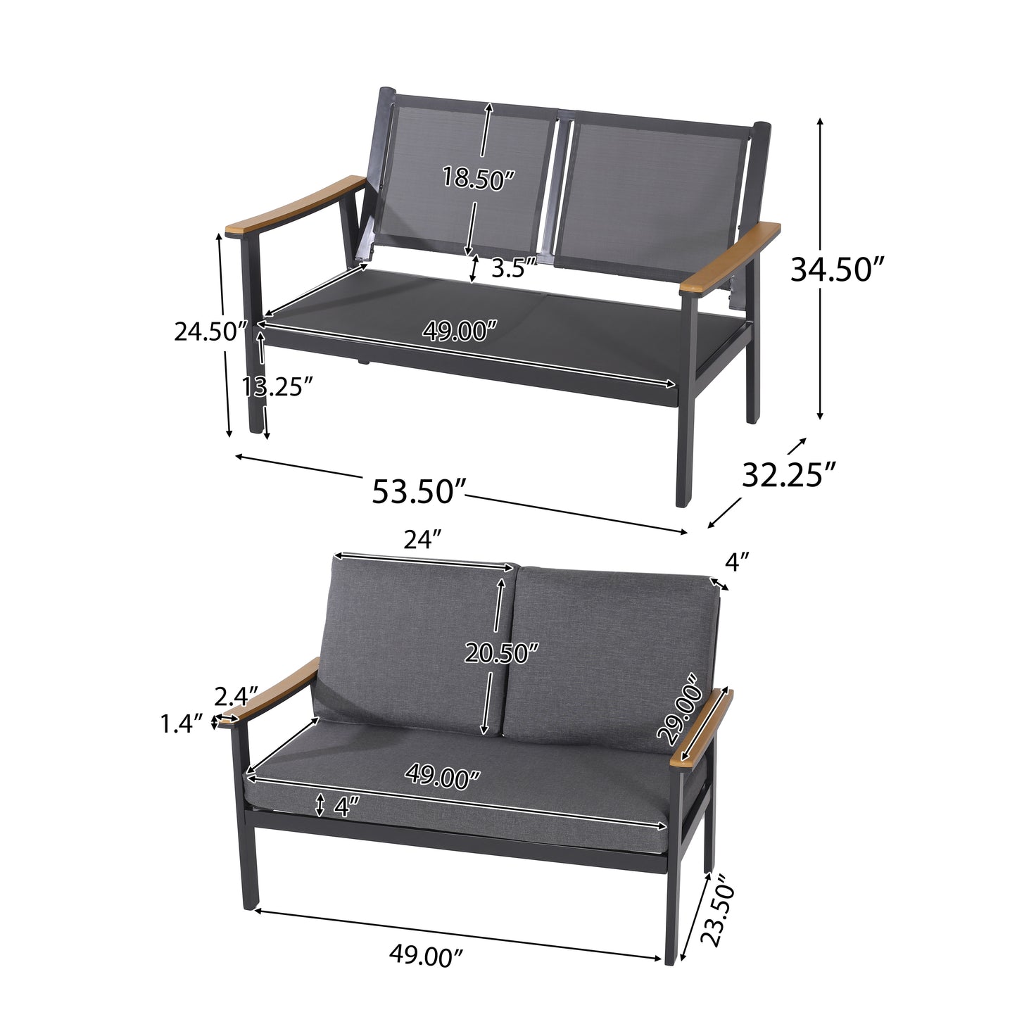 SINCLAIR 4PC CHAT SET