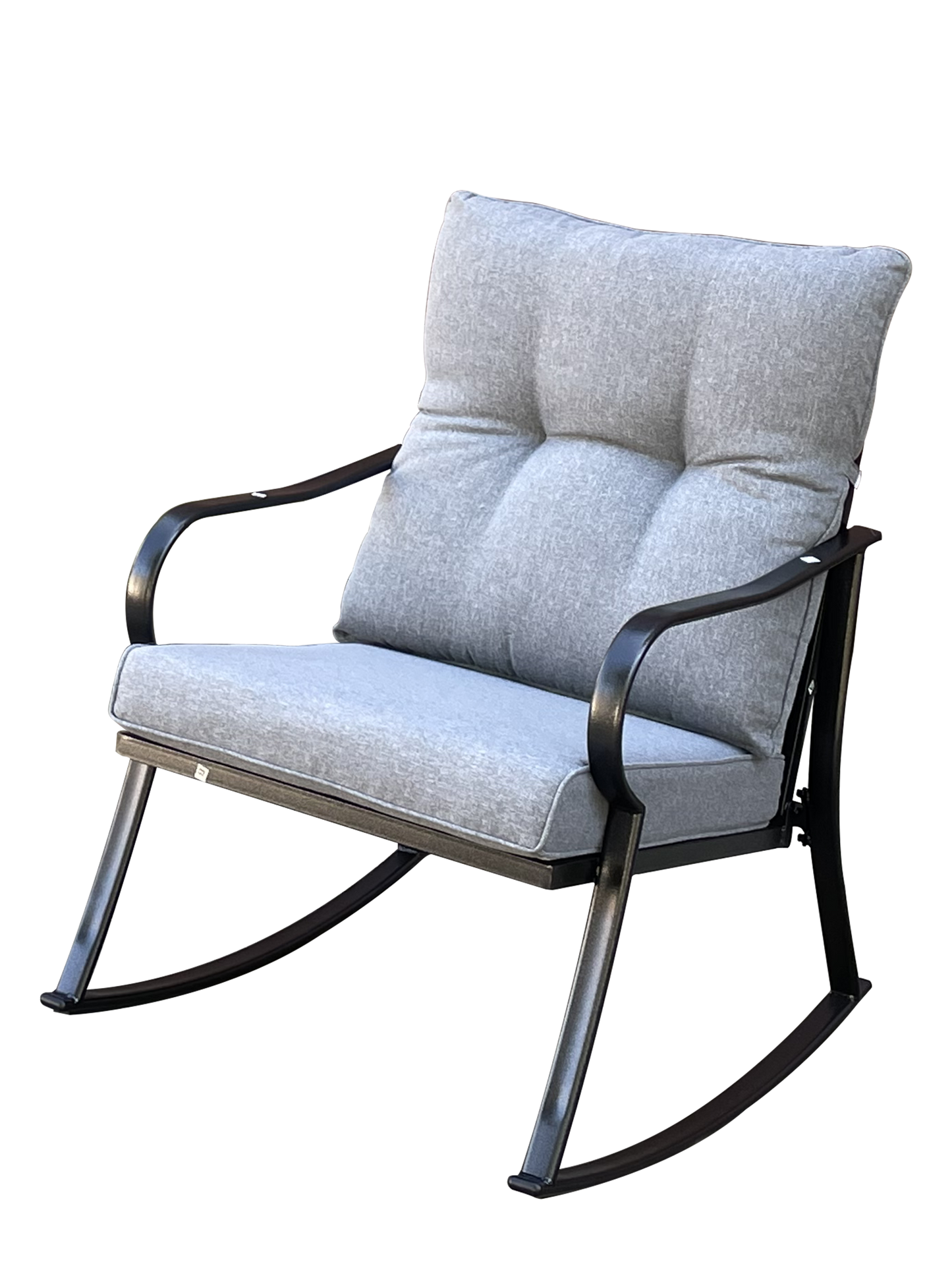 ROCKER SET CHAIR AND TEAPOY  Medium grey