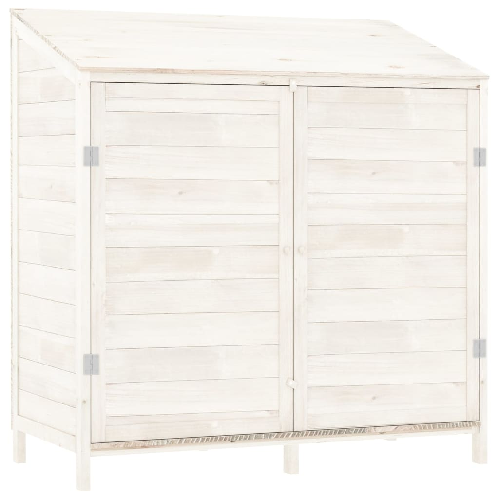 vidaXL Garden Shed White 40.2"x20.5"x44.1" Solid Wood Fir