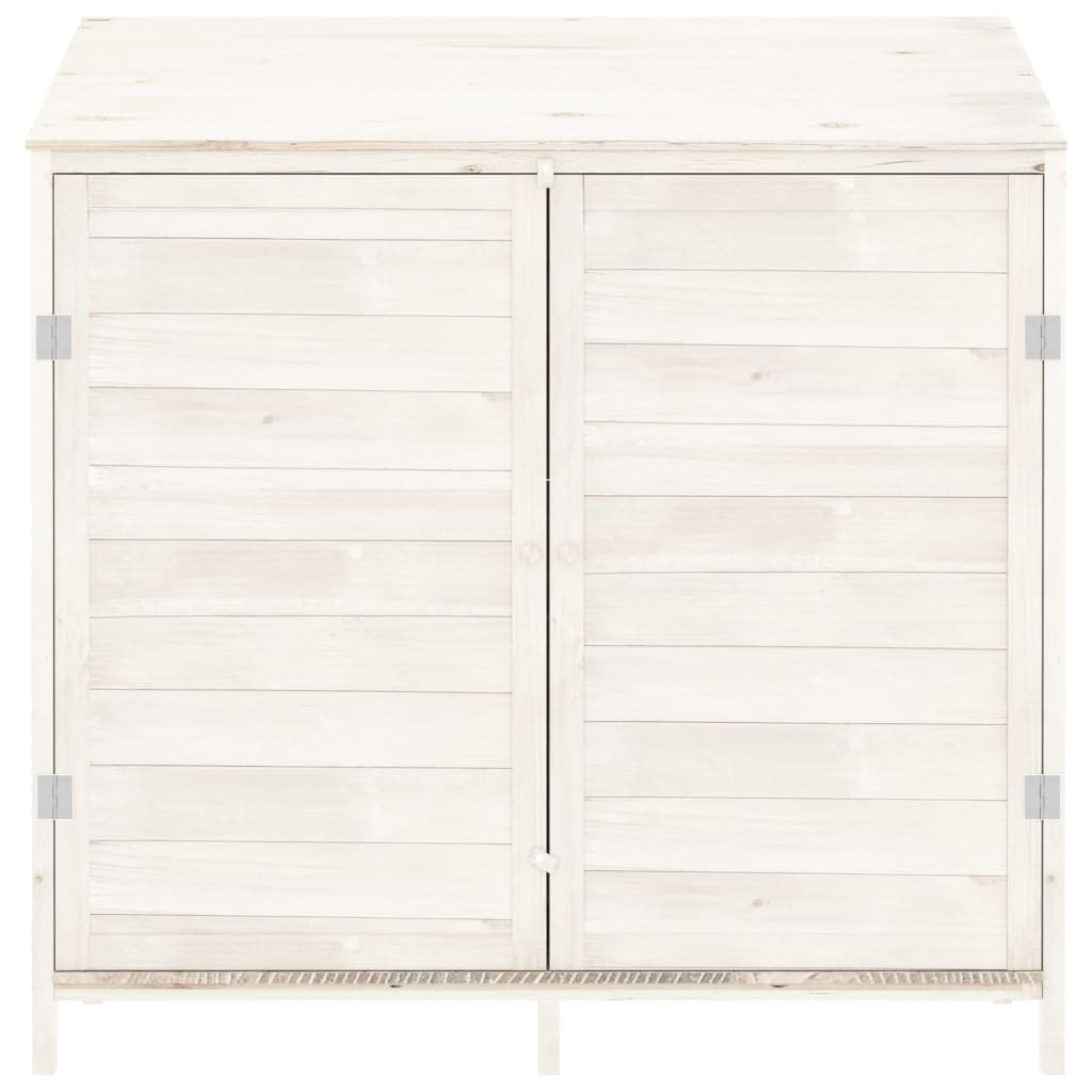 vidaXL Garden Shed White 40.2"x20.5"x44.1" Solid Wood Fir