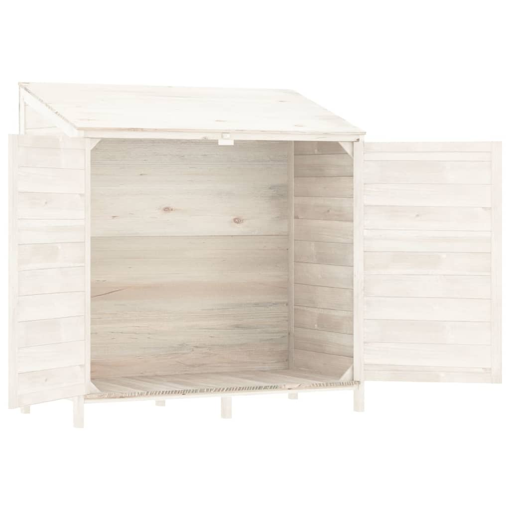 vidaXL Garden Shed White 40.2"x20.5"x44.1" Solid Wood Fir