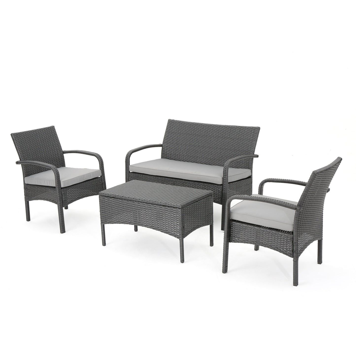 CORDOBA KD WICKER 4 PC CHAT SET