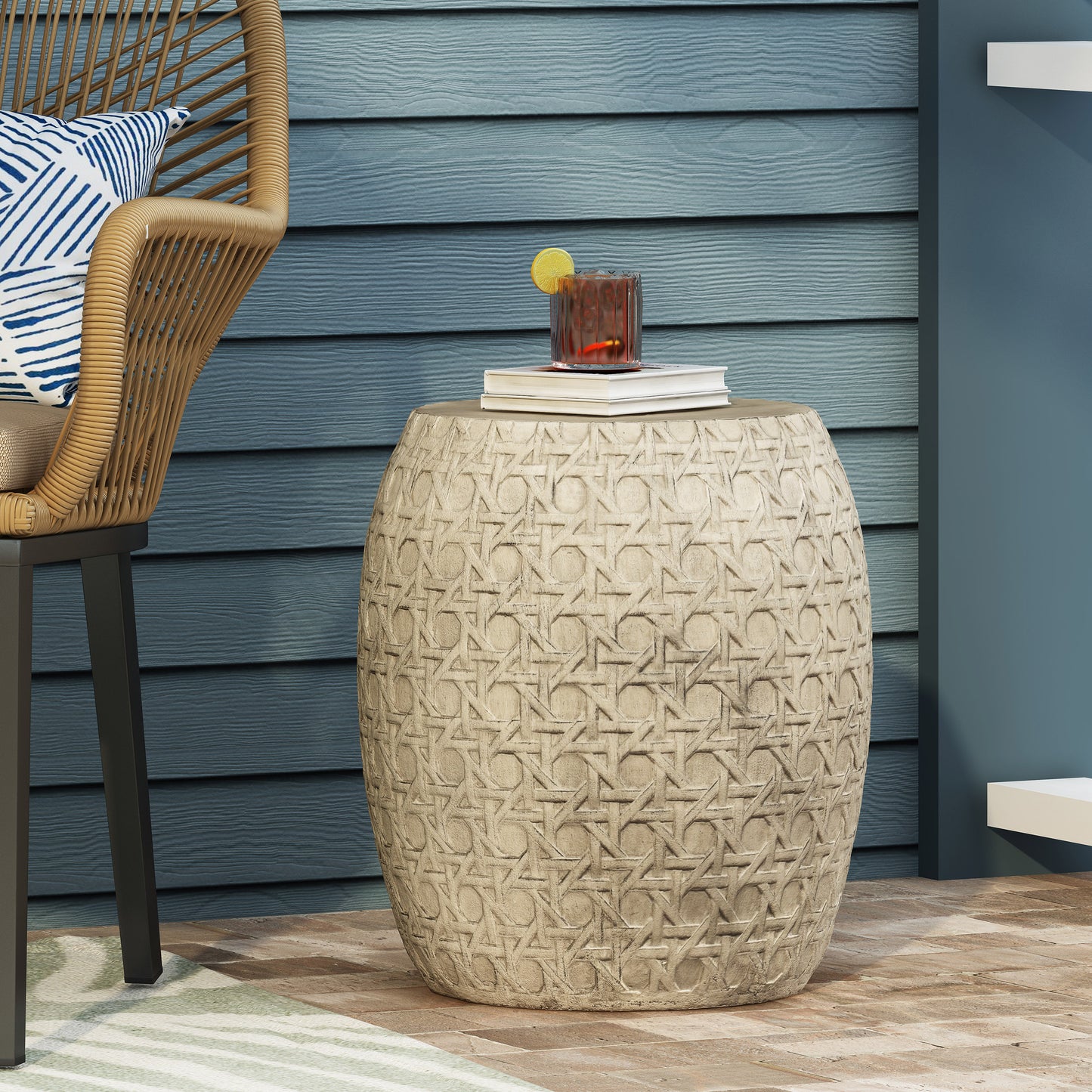 Outdoor LightWeight Concrete Side Table