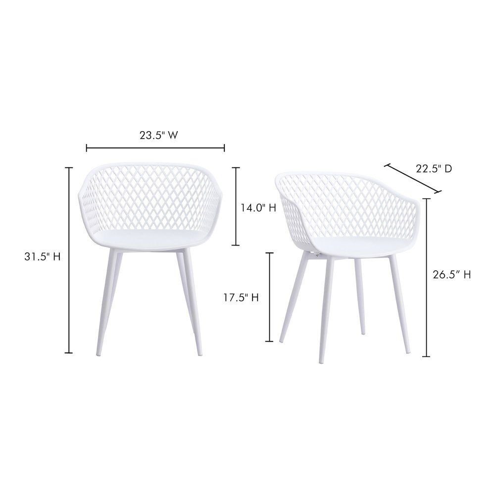 Piazza Outdoor Chair White - Set Of Two