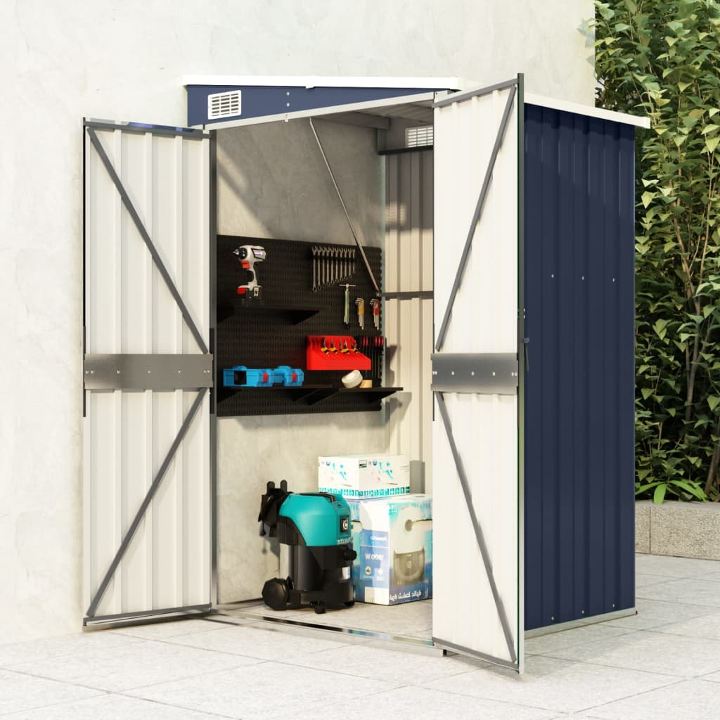 vidaXL Wall-mounted Garden Shed Anthracite 46.5"x39.4"x70.1" Steel