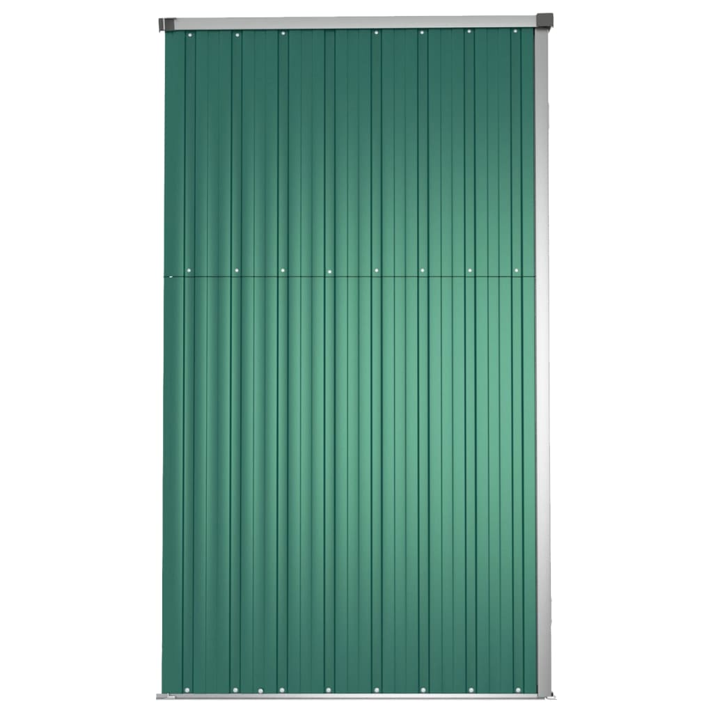 vidaXL Garden Tool Shed Green 88.6"x35"x63.4" Galvanized Steel