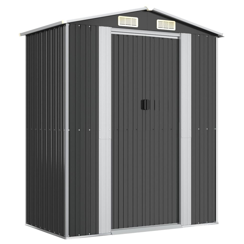 vidaXL Garden Shed Anthracite 75.6"x42.5"x87.8" Galvanized Steel