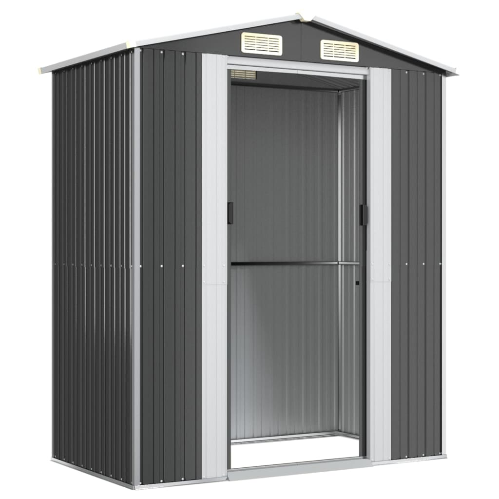 vidaXL Garden Shed Anthracite 75.6"x42.5"x87.8" Galvanized Steel