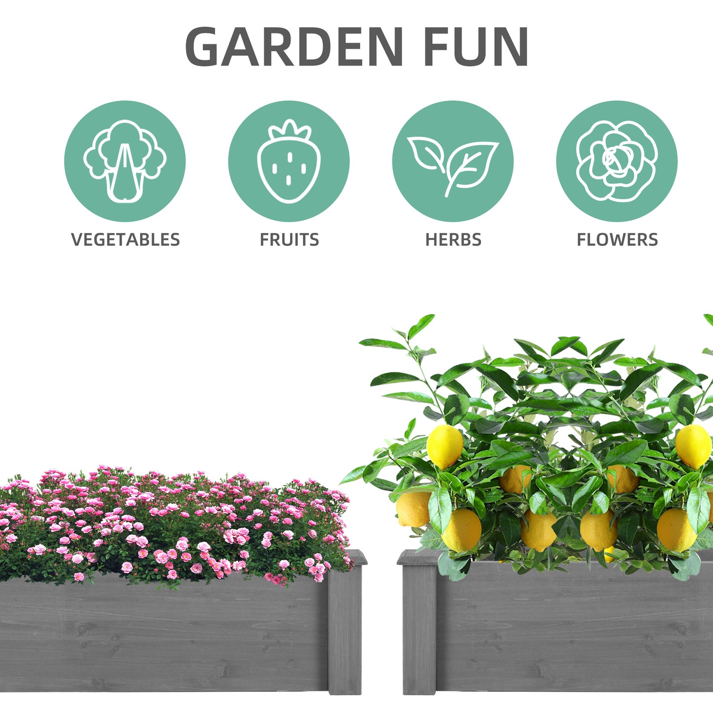 Over Ground Raised Garden Bed 96x28x10'', Large Long Planter Box for Outdoor, Tool-Free Assembly