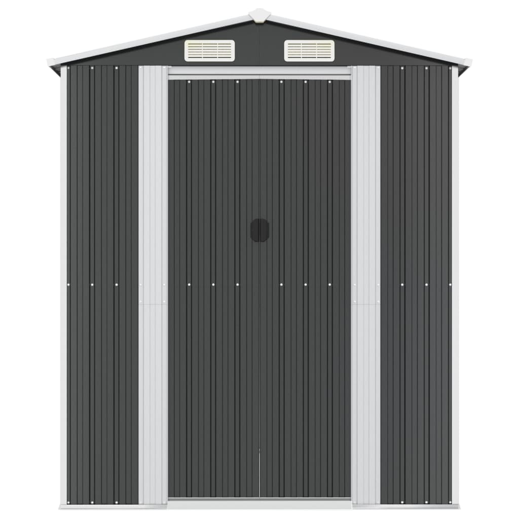 vidaXL Garden Shed Anthracite 75.6"x107.9"x87.8" Galvanized Steel