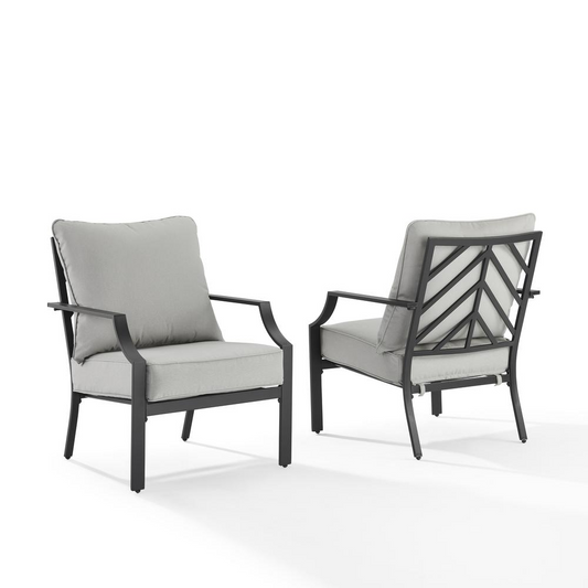 Otto 2Pc Outdoor Metal Armchair Set