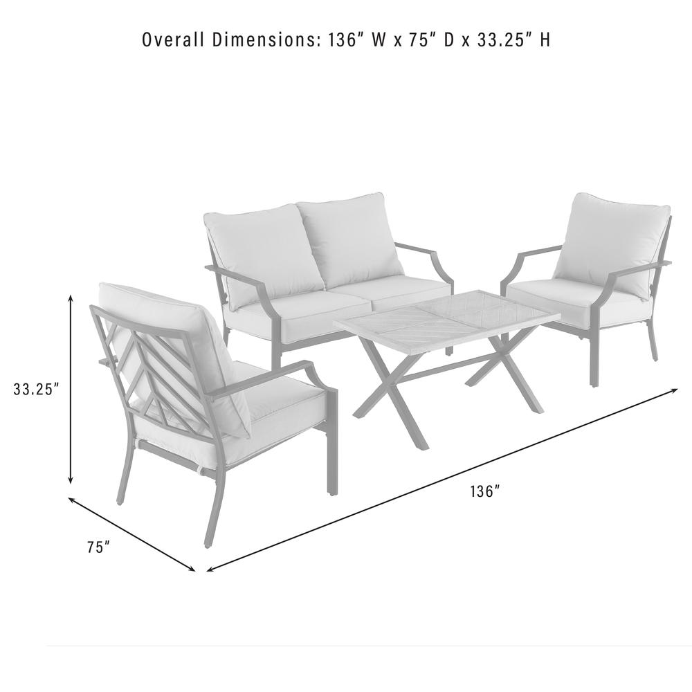 Otto 4Pc Outdoor Metal Conversation Set