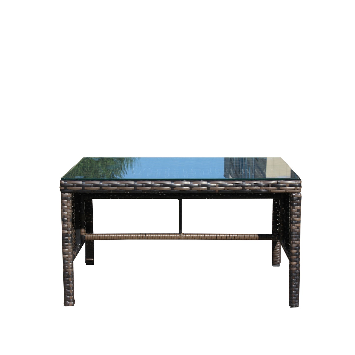 Outdoor patio Furniture 1 Coffee Table with clear tempered glass