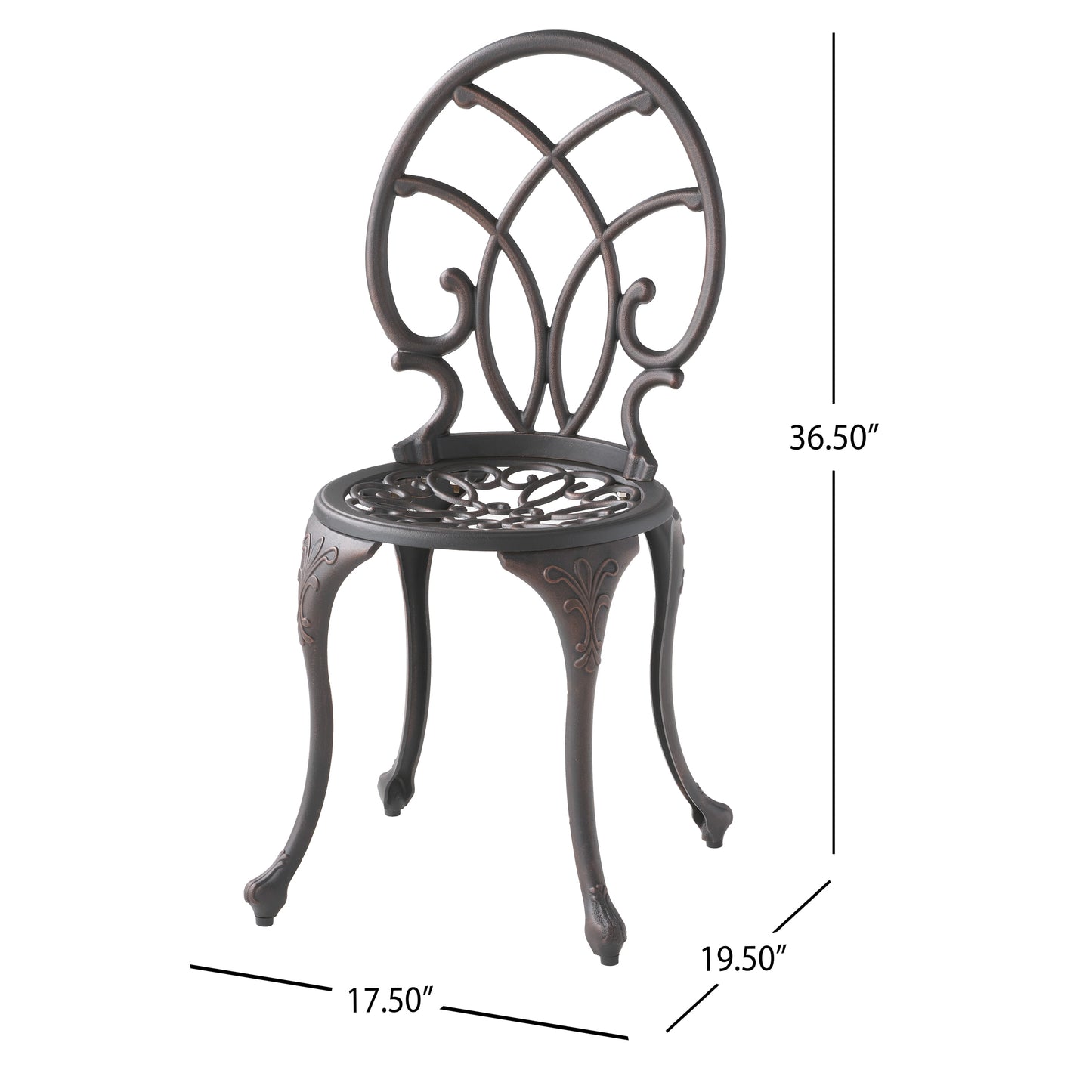 CHARLESTON 3PC CAST BISTRO SET