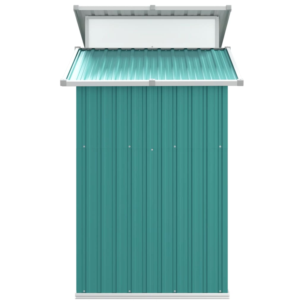 vidaXL Garden Shed Green 106.3"x51.2"x82.1" Galvanized Steel