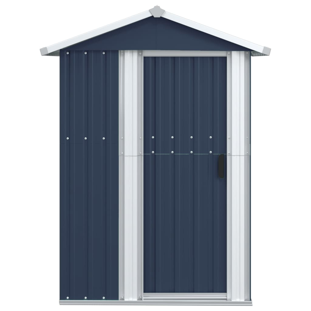 vidaXL Garden Shed Anthracite 49.6"x38.4"x69.7" Galvanized Steel