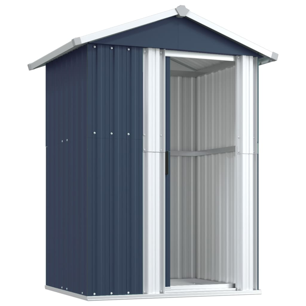 vidaXL Garden Shed Anthracite 49.6"x38.4"x69.7" Galvanized Steel