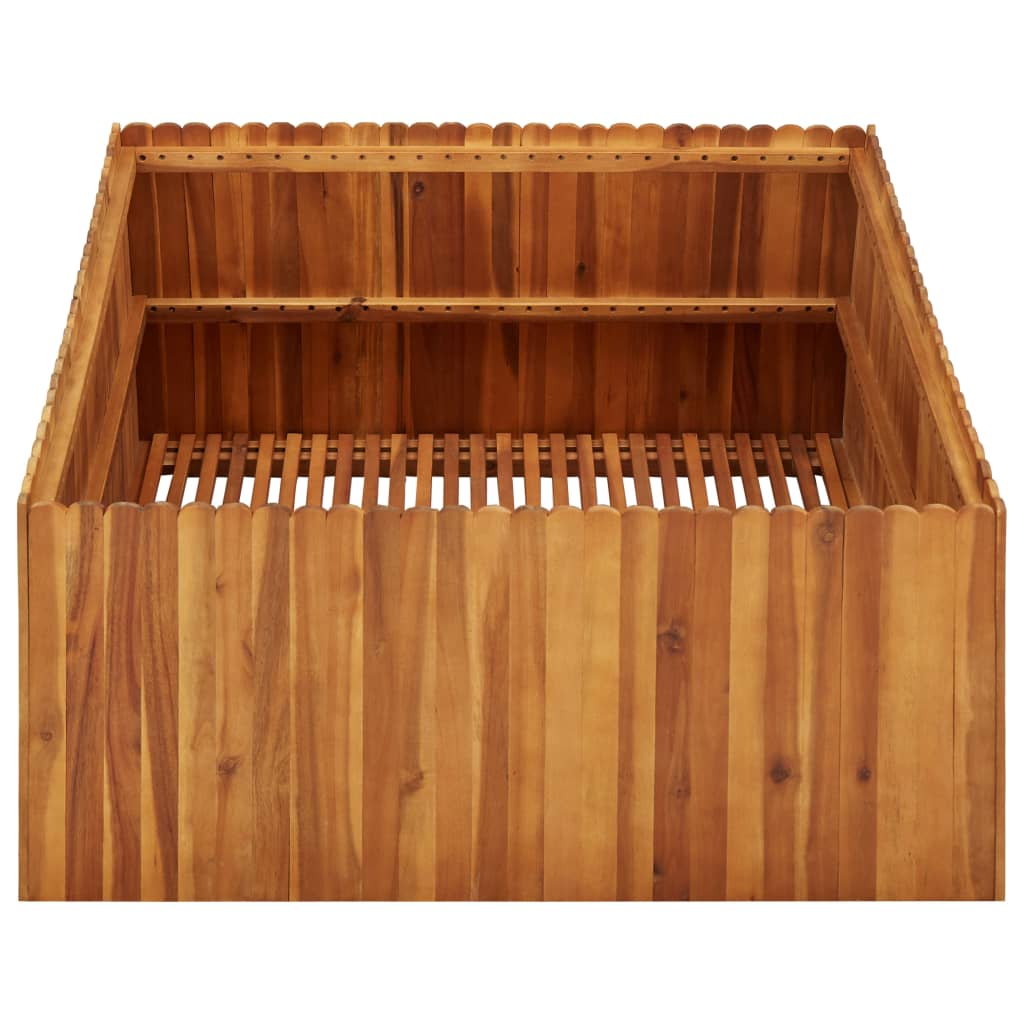 vidaXL Garden Raised Bed 39.4"x39.4"x19.7" Solid Acacia Wood