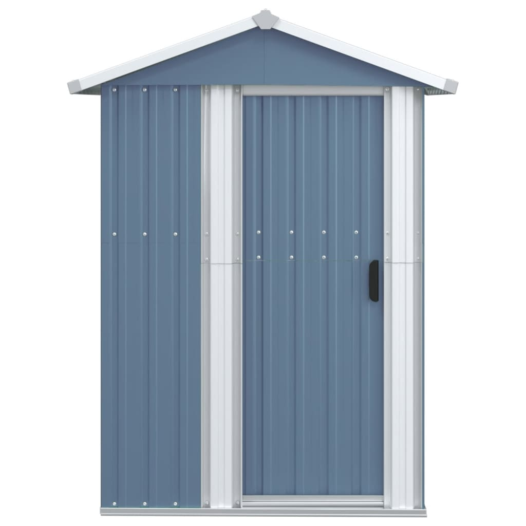 vidaXL Garden Shed Gray 49.6"x38.4"x69.7" Galvanized Steel