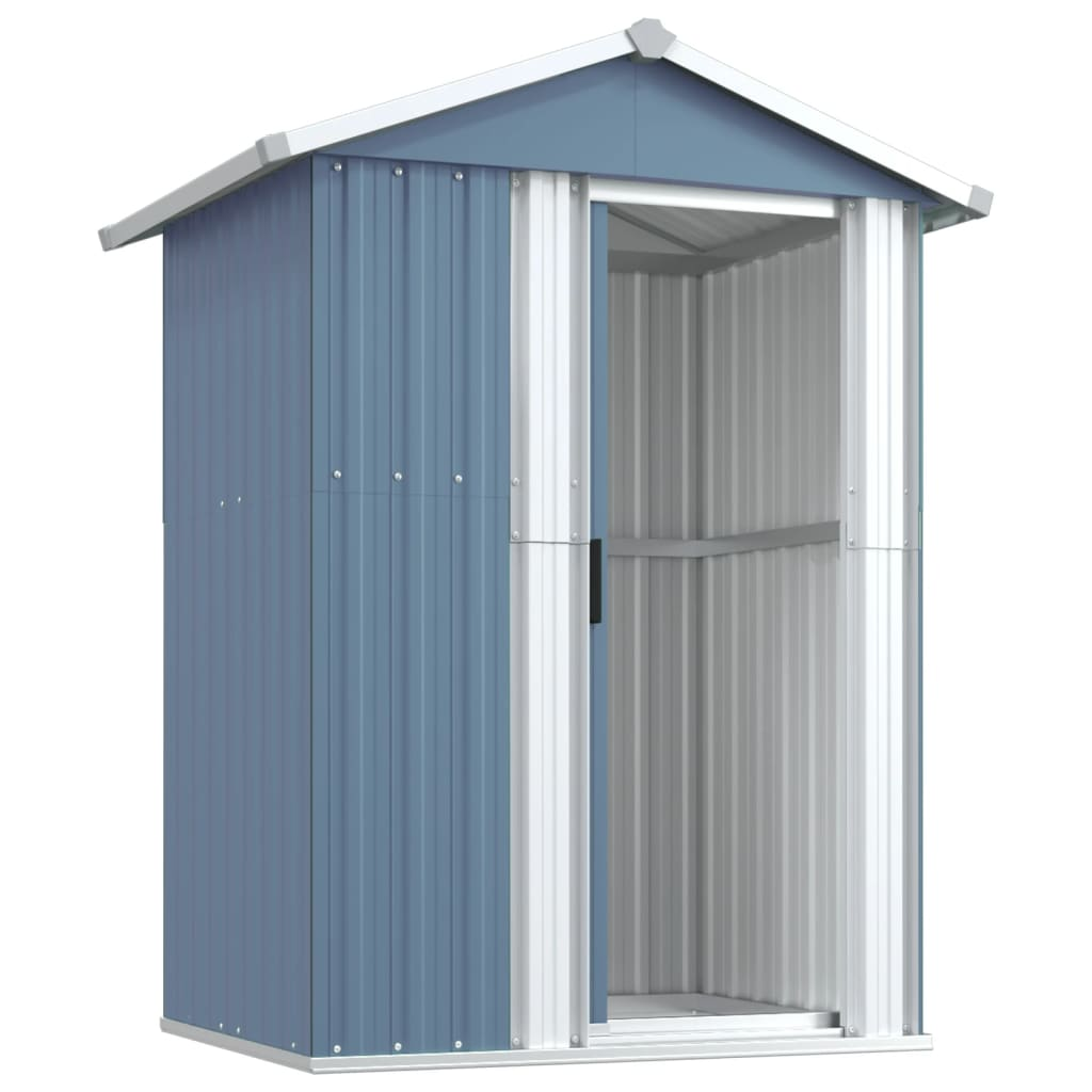 vidaXL Garden Shed Gray 49.6"x38.4"x69.7" Galvanized Steel