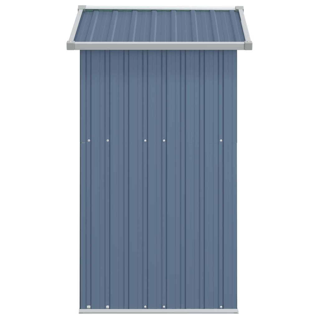 vidaXL Garden Shed Gray 49.6"x38.4"x69.7" Galvanized Steel